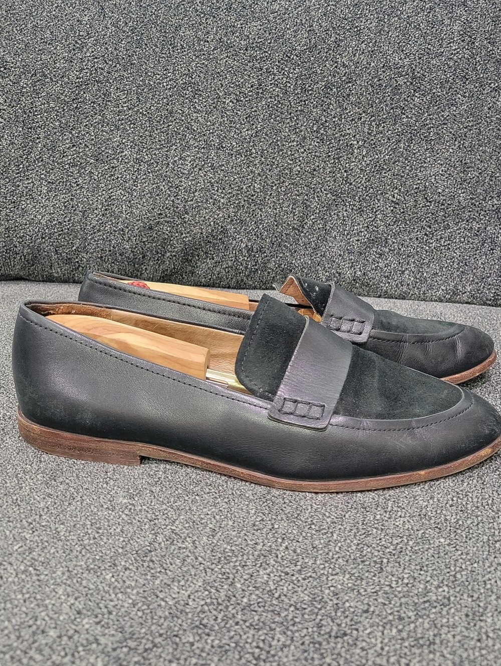 Madewell The Alex Loafer Leather Suede Black AA201 Women 8.5